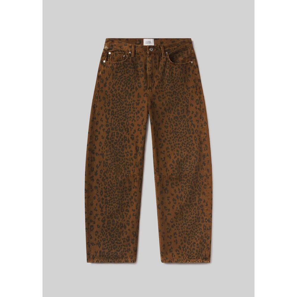 NWT Citizens of Humanity Miro Long Relaxed Jean Waist 34 Sepia Cheetah #7A617 - Picture 4 of 13